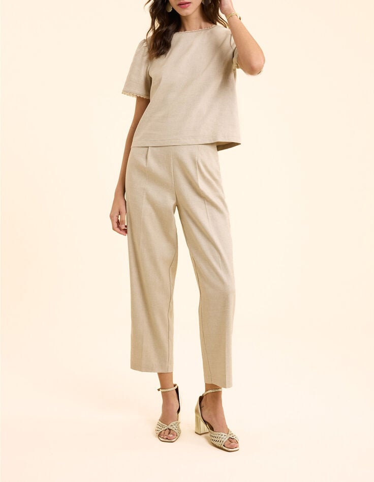 I.Code beige buttoned cropped top-4 I.Code beige buttoned cropped top-4