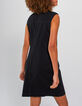Robe chemise en jean noir sans manches I.Code-2