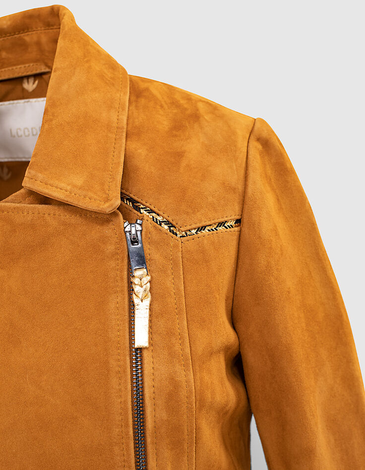Blouson mélèze en cuir velours I.Code-5 Blouson mélèze en cuir velours I.Code-5