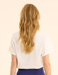 Tee-shirt manches courtes blanc coucher de soleil I.Code-4