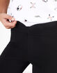 Schwarze Treggings mit Rippbündchen am Bund I.Code-2