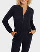 Marine-Jumpsuit mit Reißverschluss aus Fleece I.Code-3