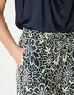 Damen ecru Spitze navy Hose-6