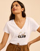 Weißes T-Shirt zweifarbige Schrift I.Code-3