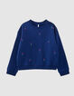 Marine sweater borduursel bloemen I.Code -5