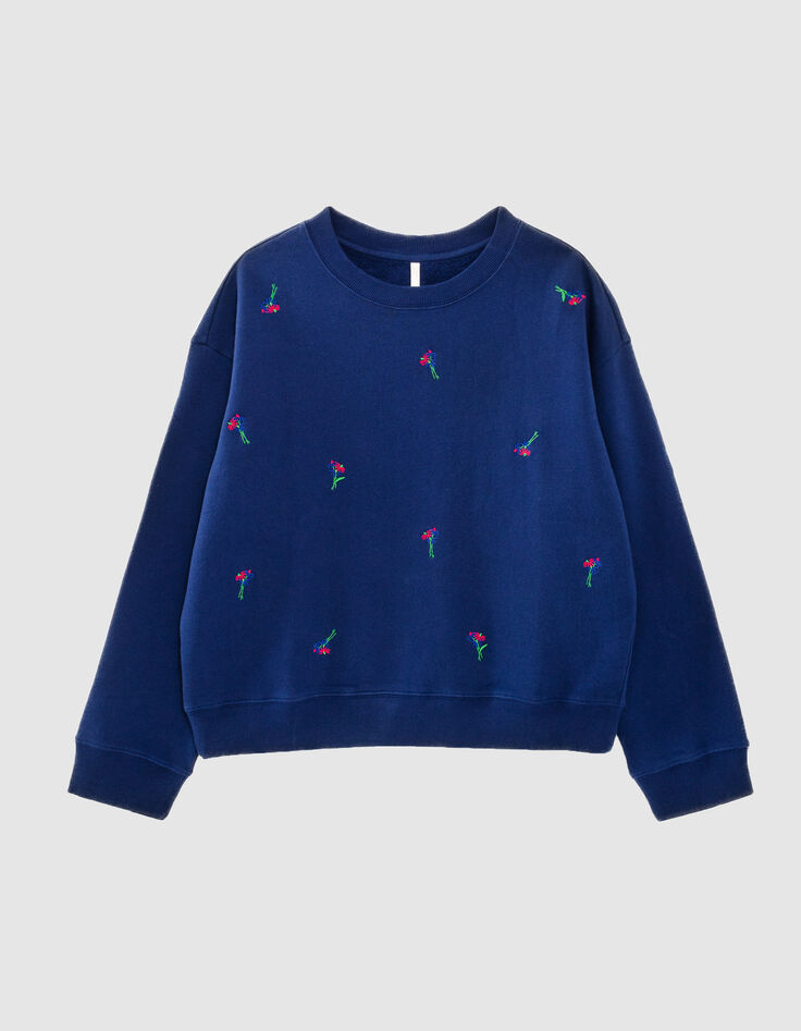 Marine sweater borduursel bloemen I.Code -5