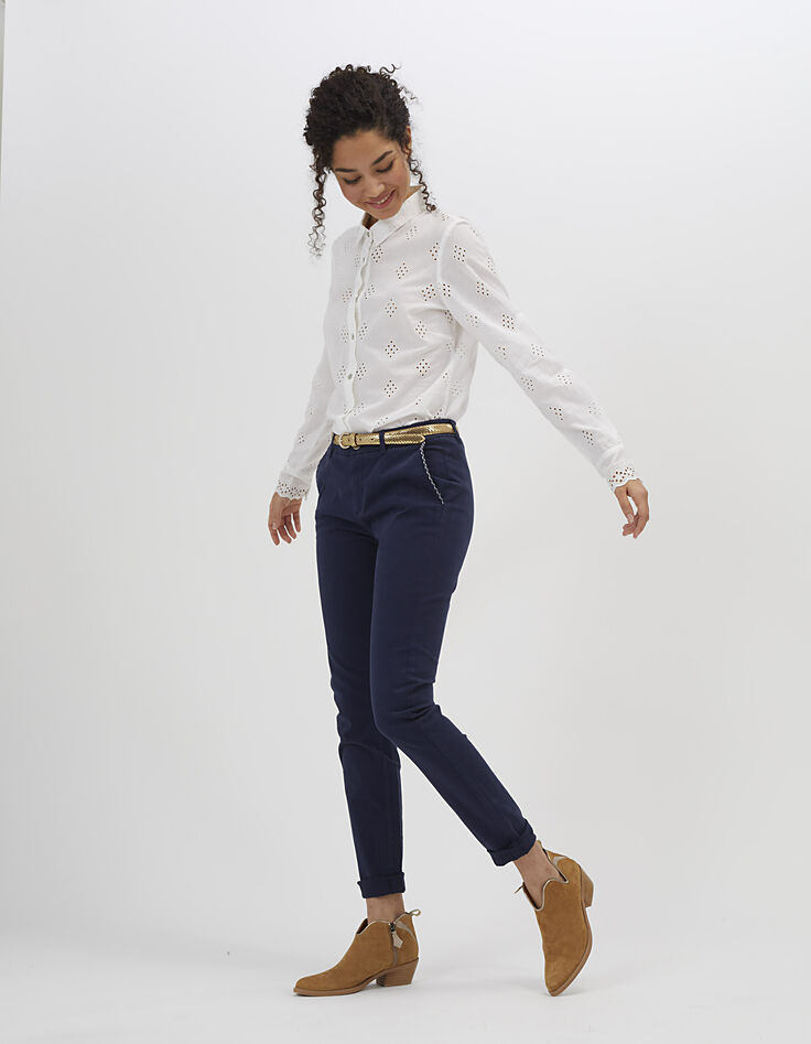 Marineblaue Chinohose I.Code-6 Marineblaue Chinohose I.Code-6