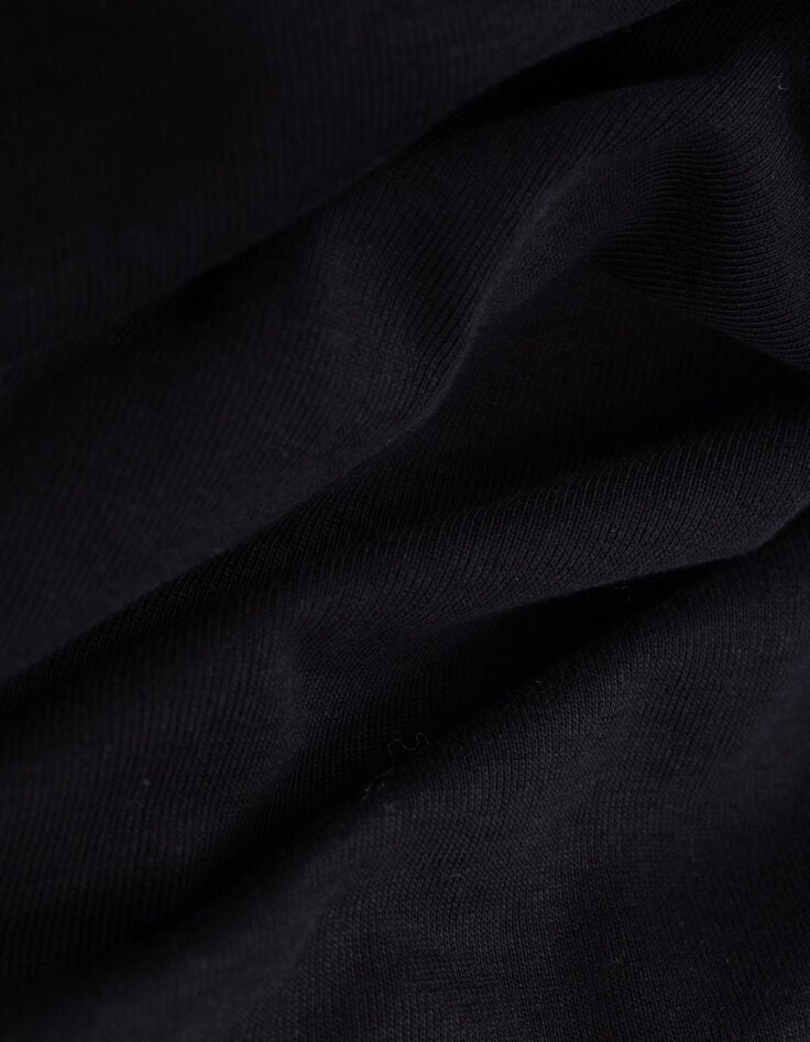 I.Code black hooded T-shirt with zipped collar-8 I.Code black hooded T-shirt with zipped collar-8