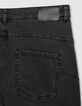 Graue schmale Jeans mit hoher Taille und Nietenverzierung Nina Damen-8