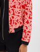 Roze en zwart geometrisch omkeerbaar baseball jack I.Code-6