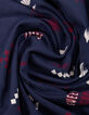 Schwarzes Kurzarm-T-Shirt blaues Wappen I.Code-9