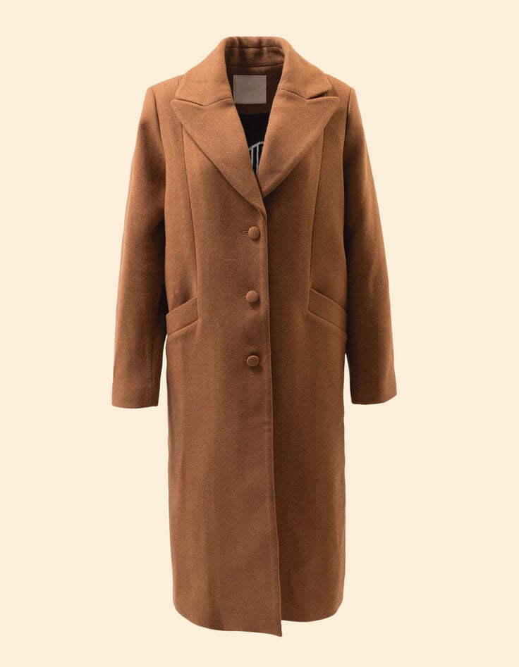I.Code camel long coat-7