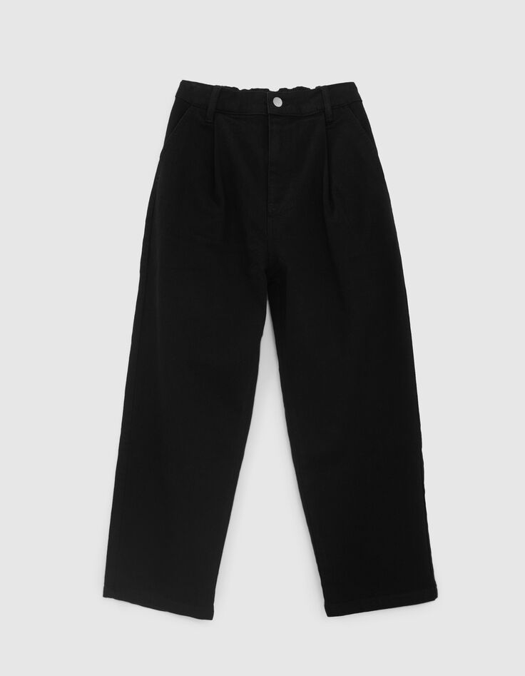 Jean boyfit noir à taille élastiquée I.Code-4
