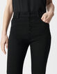 Schwarze Schlagjeans hoher Taille von Waterless f&uuml;r Damen-4