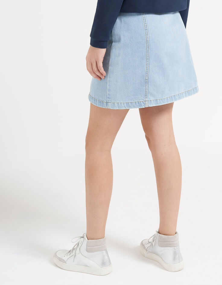 Jupe en jean bleached boutonnée I.Code-2 Jupe en jean bleached boutonnée I.Code-2