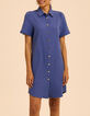 Robe chemise bleue jacquard fantaisie I.Code-2