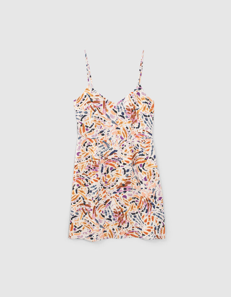 Ram Graphic Robe Robe écrue imprimé terrazzo graphic I.Code