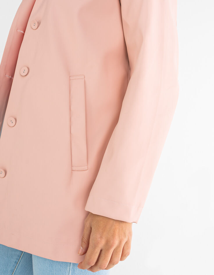 I.Code water pink hooded rubber windcheater-4 I.Code water pink hooded rubber windcheater-4