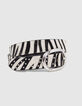 Zwarte riem vachteffect zebramotief I.Code-5