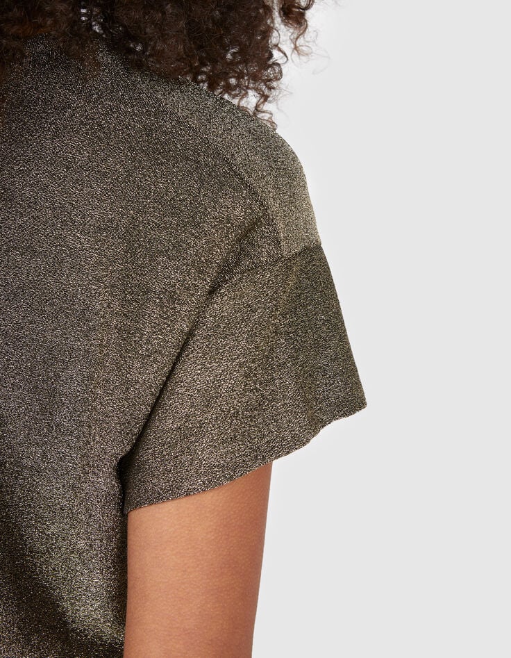 Tee-shirt dor&eacute; maille brillante I.Code-5