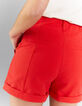 I.Code cherry shorts with seaming on front-4
