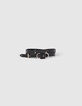 Zwarte leren riem glad leer met studs I.Code-1