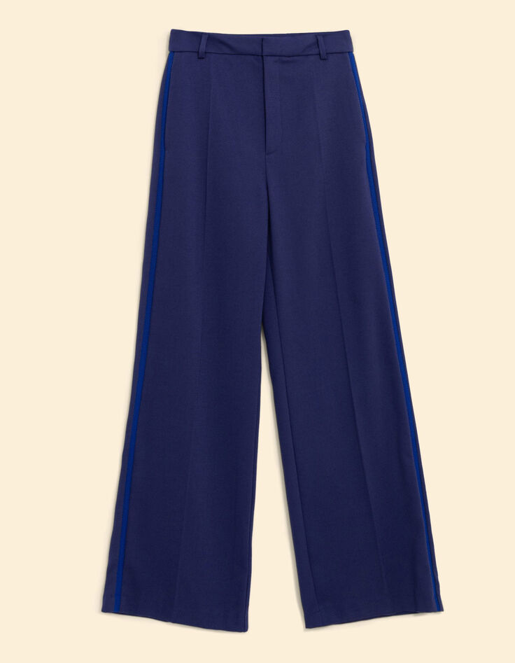 Indigo honeycomb knit jogging pants I.Code-8