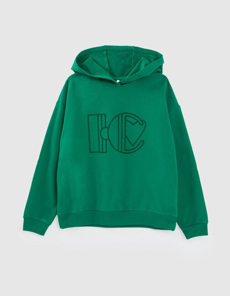 Sweat vert néon avec monogramme I.Code -6