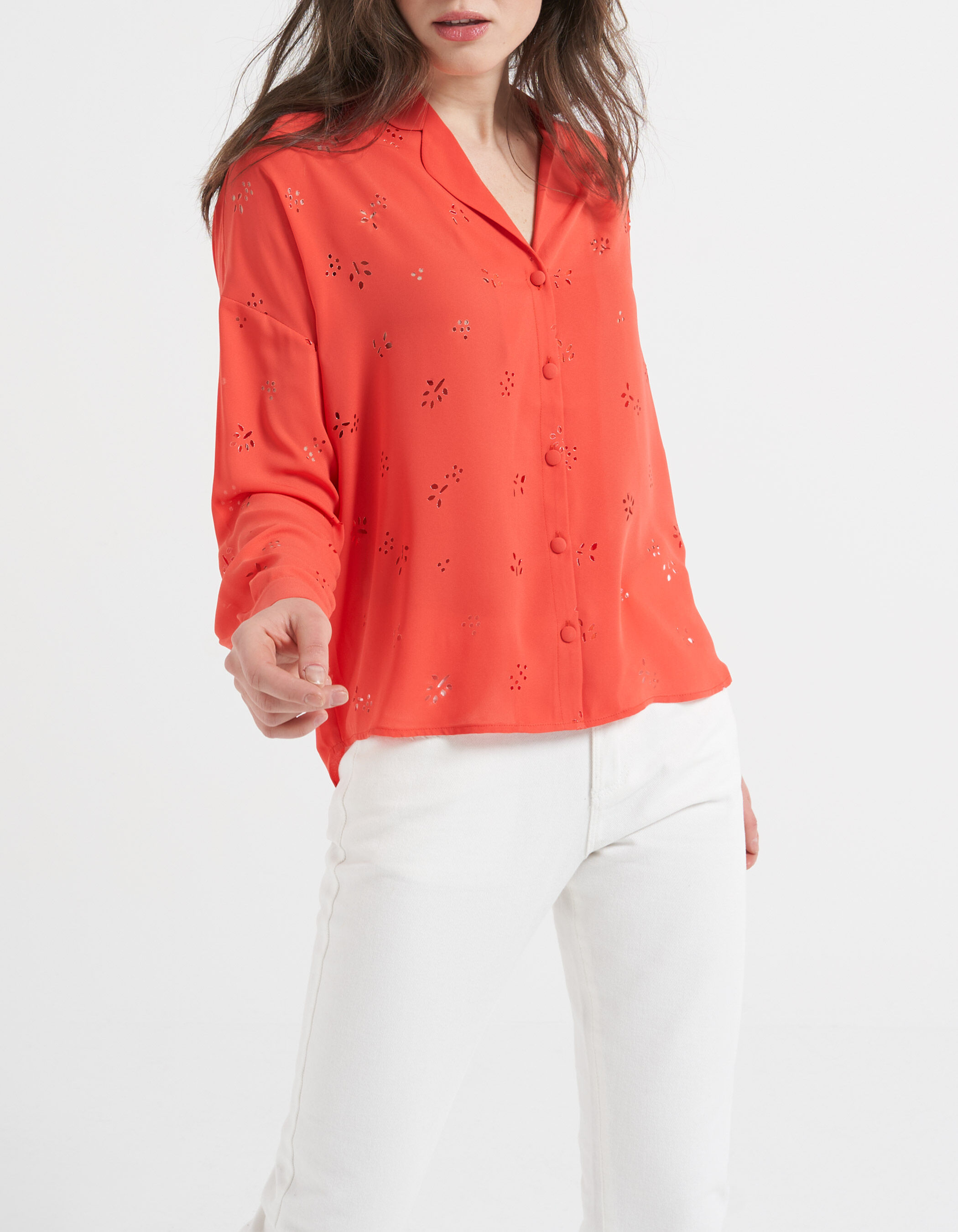 laser orange shirt women's