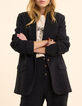 Traje de chaqueta negro de algodón y lino I.Code-2