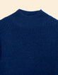 I.Code blue stand-up collar sweater-3