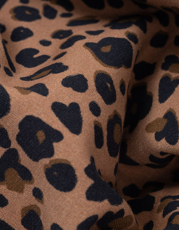 Leoparden-Sweatshirt mit Herz-Stickerei I.Code-10
