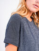 Tee-shirt night blue pailleté I.Code-4