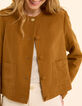 Chaqueta de traje corta cuadrada camel I.Code-2