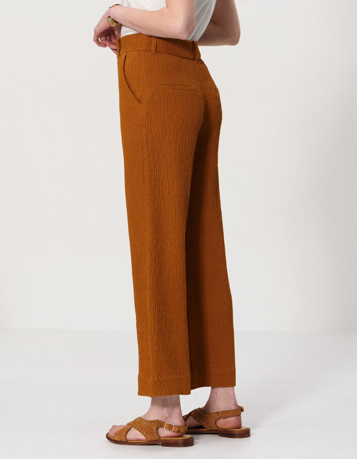 I.Code larch waffle flowing wide trousers - I.CODE