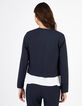 Veste navy blue jacquard minimaliste I.Code-3