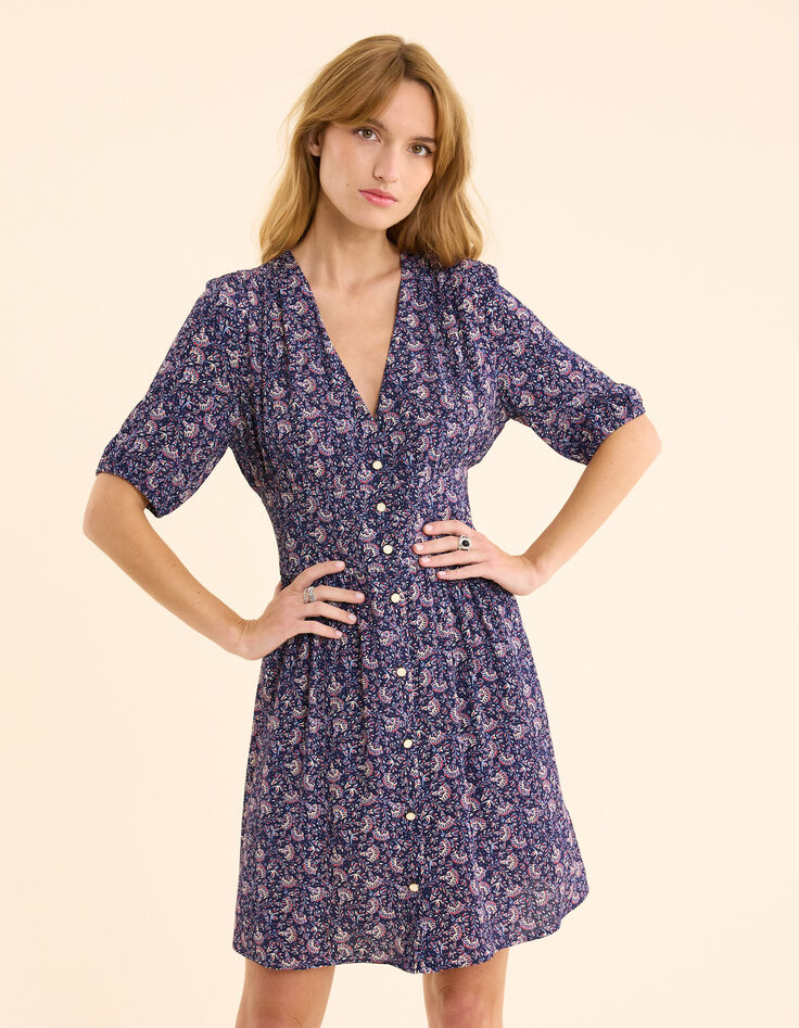Robe marine imprimé floral rock I.Code-3