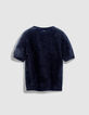 Navy Pullover Damen aus geb&uuml;rstetem Kaschmir-6