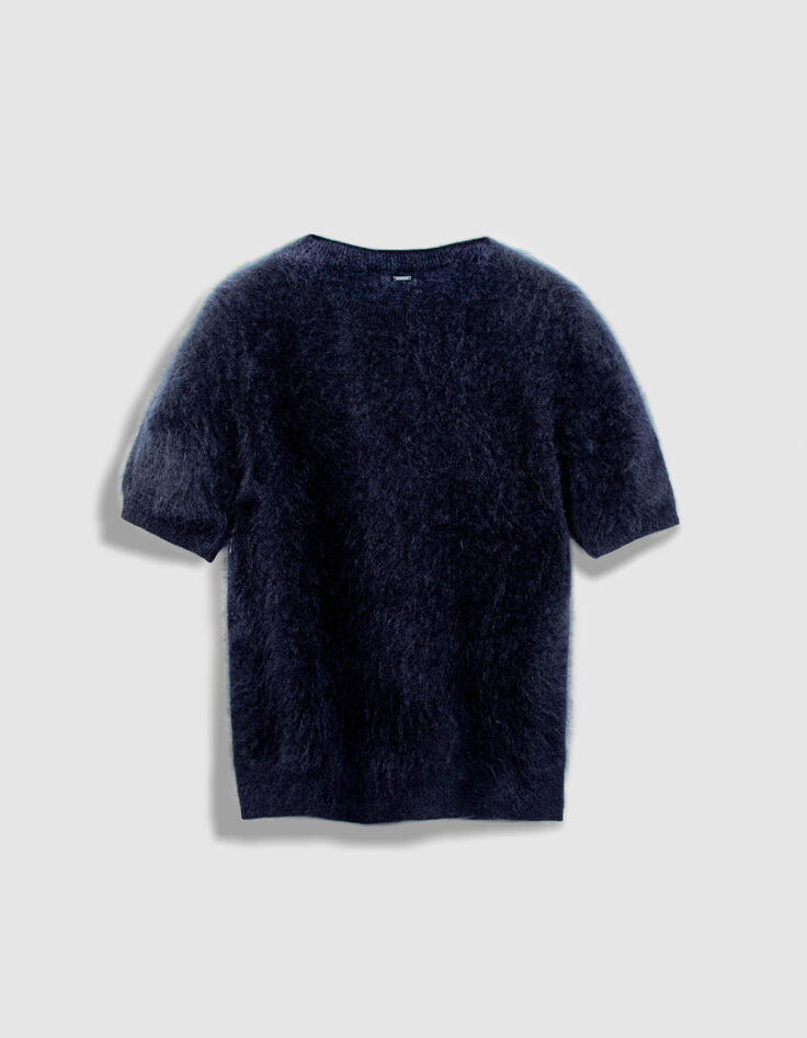 Navy Pullover Damen aus geb&uuml;rstetem Kaschmir-6