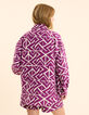 Veste violine jacquard motif graphique I.Code-3