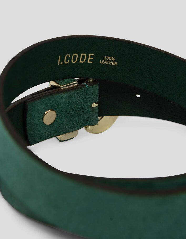I.Code meadow green suede belt - I.CODE