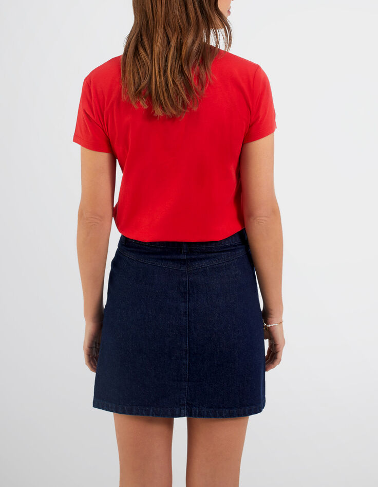 Camiseta cereza mensaje metalizado I.Code-3