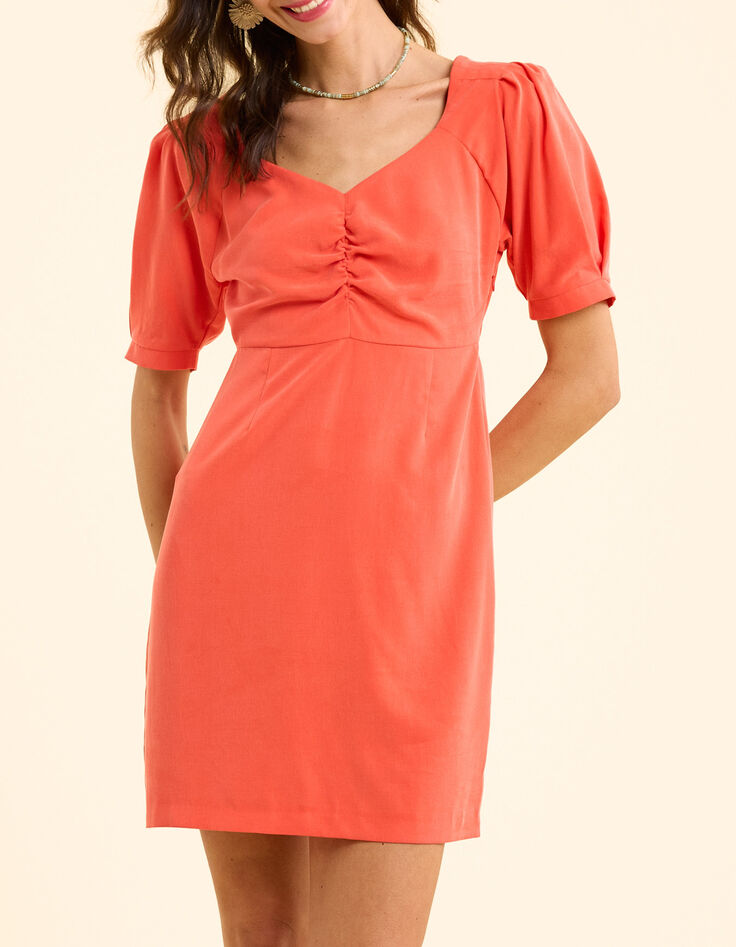 Vestido corto rojo escote coraz&oacute;n I.Code-1