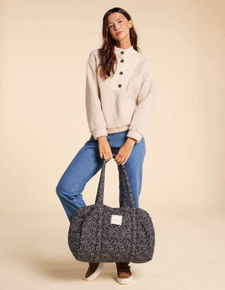 Sac bowling dark purple imprimé micro léo floral I.Code-2