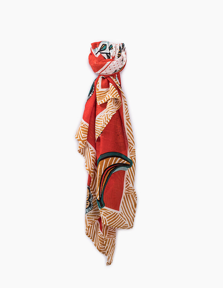 I.Code poppy Sublime banana wax print scarf-1 I.Code poppy Sublime banana wax print scarf-1