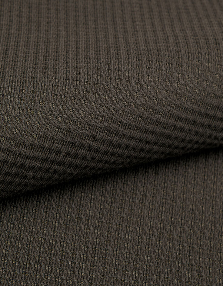 Khaki T-Shirt Wabenmuster R&uuml;ckseite-7