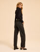 Pantalon de tailleur gris maille faux-uni I.Code-4