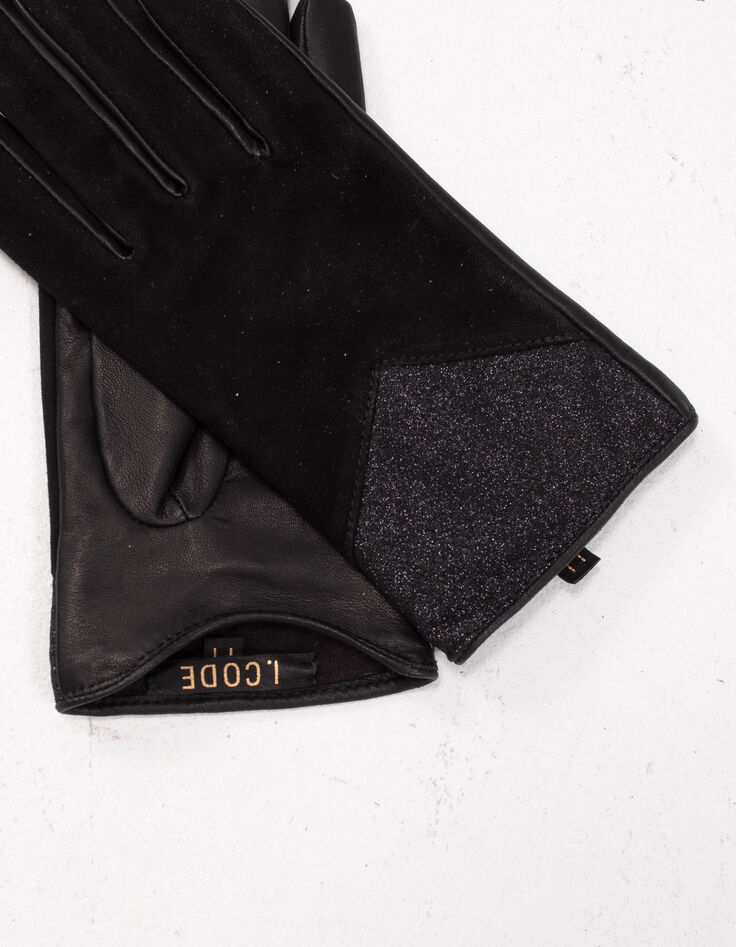 Gants noirs et gris bi-matière I.Code-3