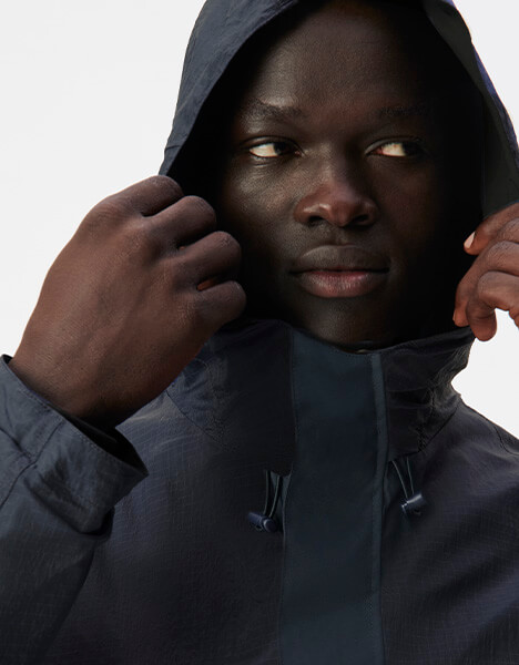 Parka légère marine WATERPROOF BREATHABLE